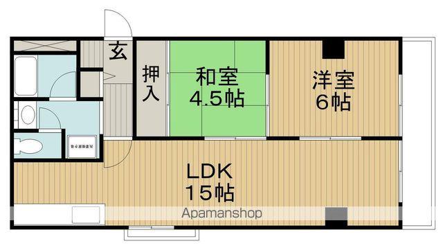 ピュアヒルズ向丘(2LDK/3階)の間取り写真