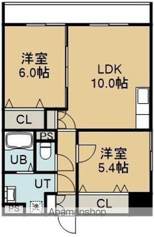 ヴェルドミール西桔梗(2LDK/3階)の間取り写真