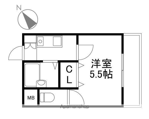 ウイングヴィーナス東陽(1K/3階)の間取り写真
