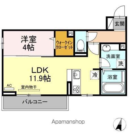 SOPHIA・MIRIMA(1LDK/3階)の間取り写真