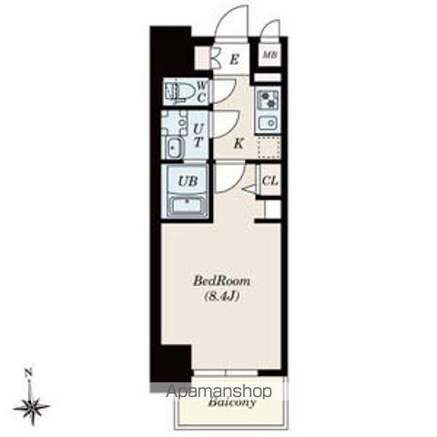 S-RESIDENCE尾頭橋BEAUTE(1K/2階)の間取り写真