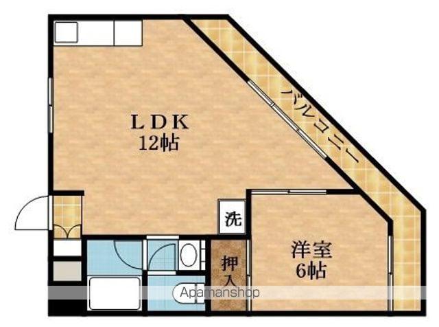 ファースト新森(1LDK/4階)の間取り写真