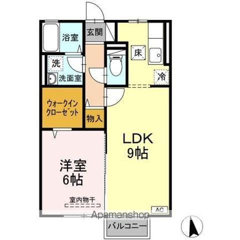 メゾンドルチェ D(1LDK/1階)の間取り写真