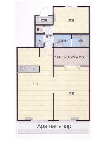 ファミリーハイツ太田(2LDK/2階)の間取り写真