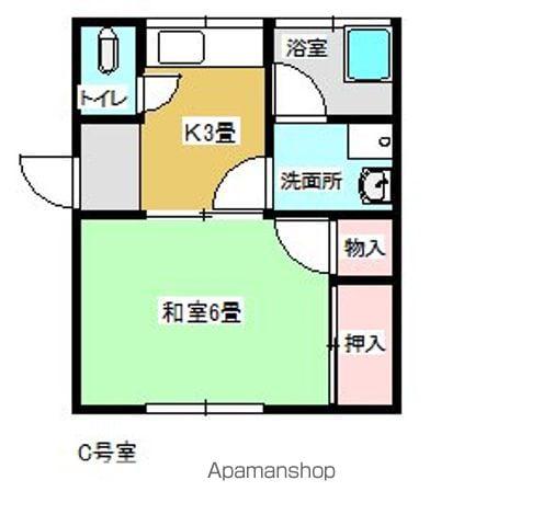 渡辺アパート第一(1K/2階)の間取り写真