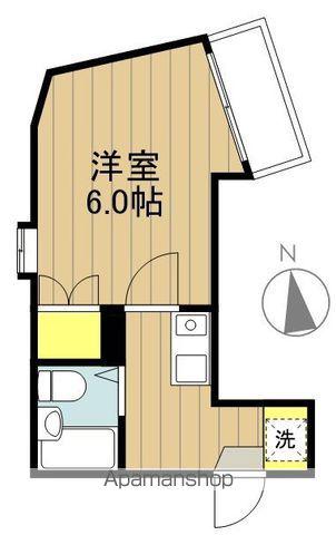 スカイコート戸田公園第4(1K/2階)の間取り写真