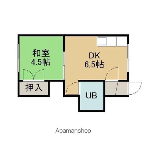 第一コーポめぐみ(1DK/1階)の間取り写真