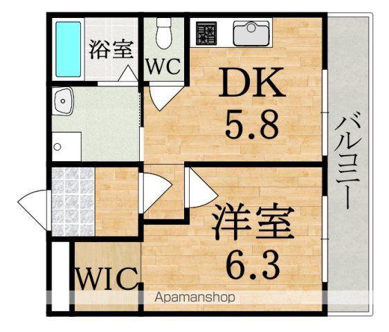 ラビタ柳町Ⅱ(1DK/2階)の間取り写真