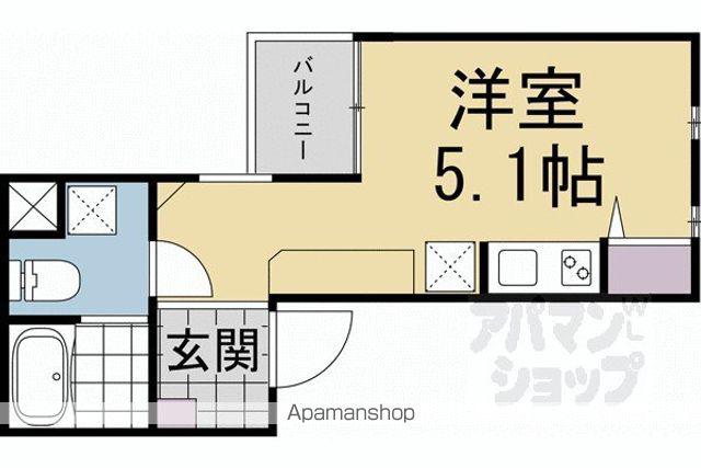 DETOM-1烏丸鞍馬口II(ワンルーム/4階)の間取り写真