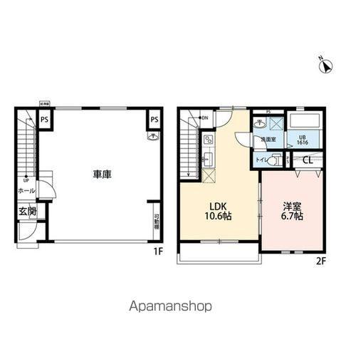 オート・ヴィラⅡ(1LDK/1階)の間取り写真