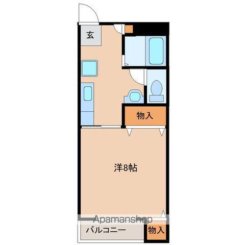 アメニティーゾーン白萩(1K/1階)の間取り写真