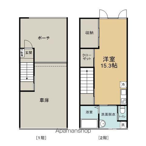 FUTURE GARAGE(ワンルーム/1階)の間取り写真