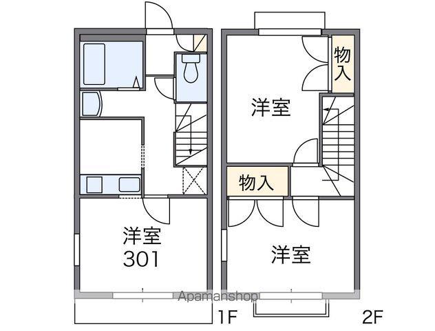 レオパレスウエストVALLEY2(2DK/3階)の間取り写真