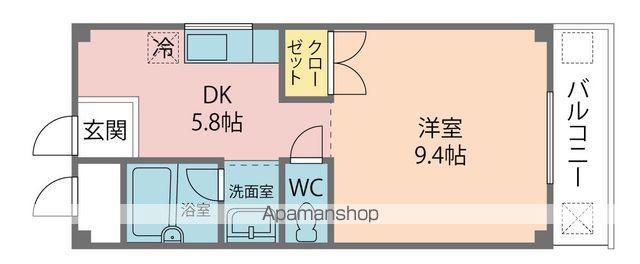 ロイヤルハイツ栄町(1DK/2階)の間取り写真