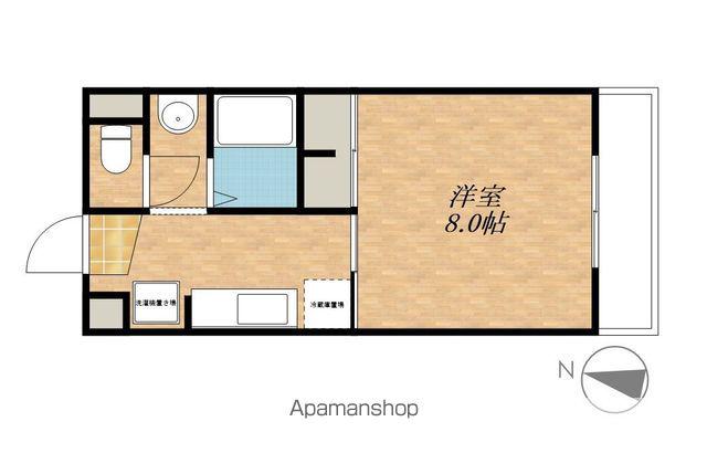 エルミナフラット長浜(1K/2階)の間取り写真