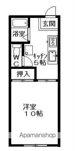 メゾンB・B(1K/2階)の間取り写真