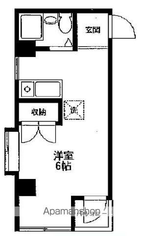 プラーズ長崎(ワンルーム/3階)の間取り写真