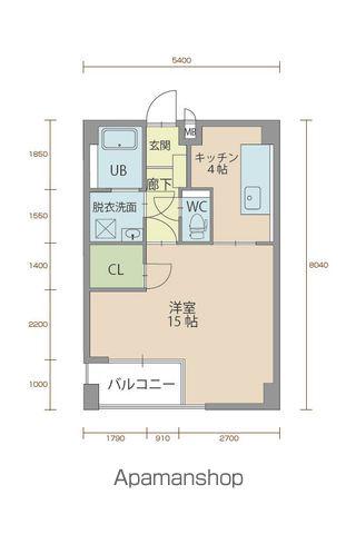 ウィステリア櫻小路(1K/1階)の間取り写真