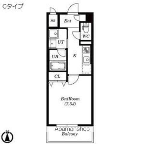 LAPIS TWOLES(1K/12階)の間取り写真