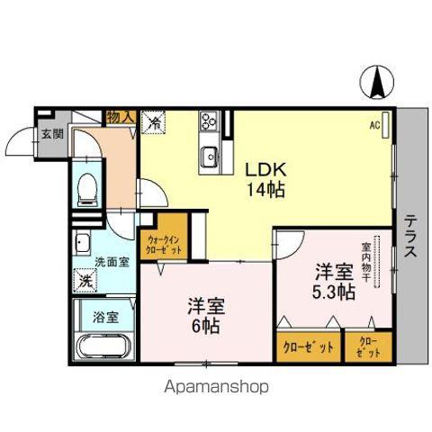 メゾンドエスポワール(2LDK/1階)の間取り写真