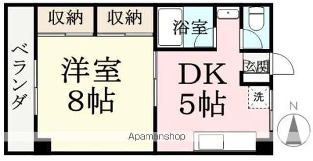 ハイツ陽光(1DK/1階)の間取り写真