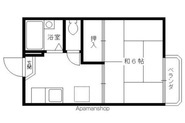 コスモ桂(1K/1階)の間取り写真