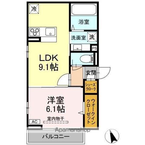 CAREER POCKET A(1LDK/3階)の間取り写真