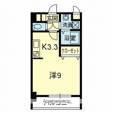EMYU新町(ワンルーム/8階)の間取り写真