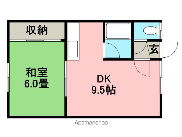 ハイツ越後屋(1DK/2階)の間取り写真