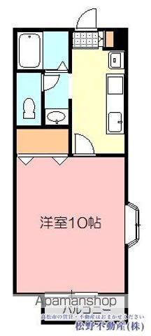 AN A・B・C・D棟(1K/2階)の間取り写真