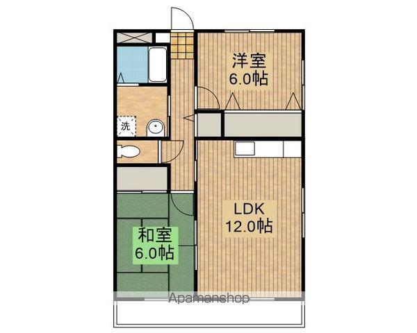 サンコーポ境田町(2LDK/2階)の間取り写真
