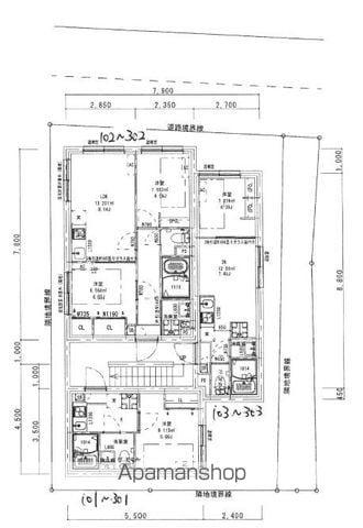 BLANCHE本郷(1K/2階)の間取り写真