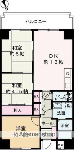 アルコ・ラ・カーサ佃町Ⅱ(3LDK/4階)の間取り写真
