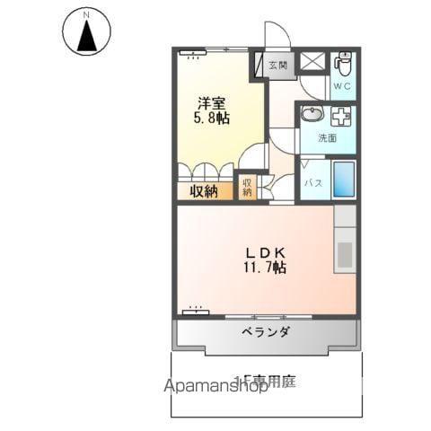 ステディア(1LDK/1階)の間取り写真