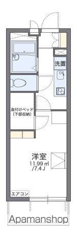 レオパレスフィオーレ住吉(1K/1階)の間取り写真