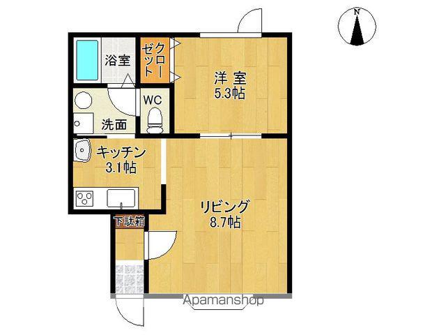 カーサ・ラドゥリーリョ(1LDK/1階)の間取り写真