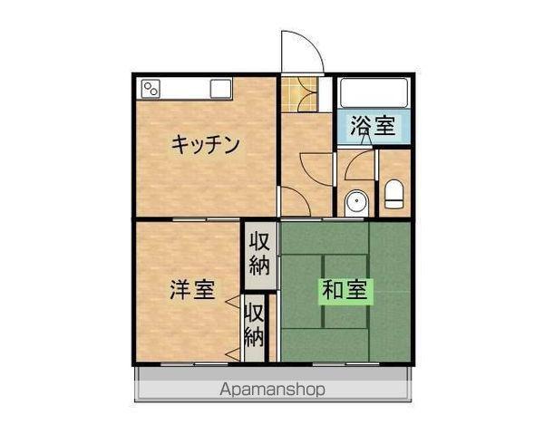 グラン宮崎(2DK/4階)の間取り写真
