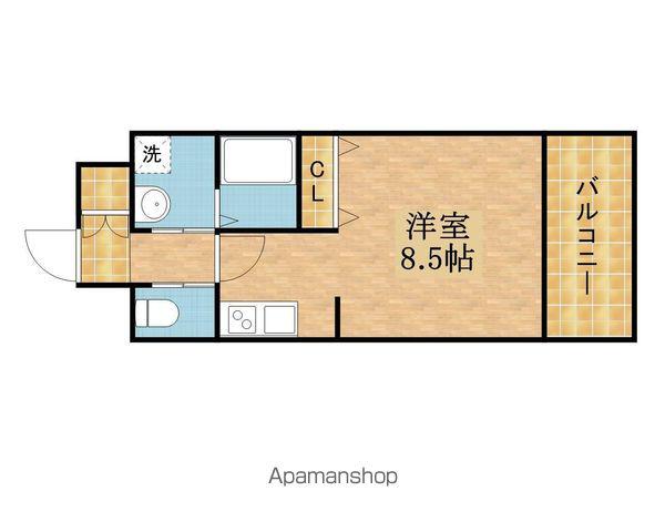 マリス京橋アムス(ワンルーム/3階)の間取り写真