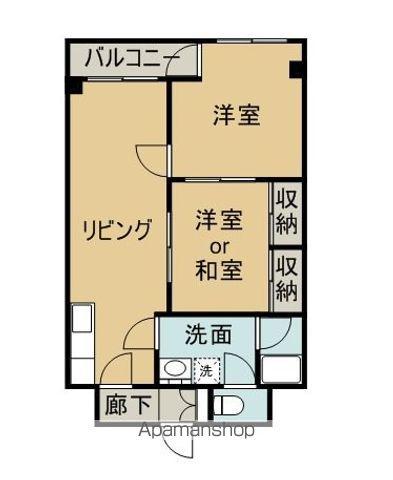 ウッドネスト宇多津Ⅱ(2LDK/8階)の間取り写真