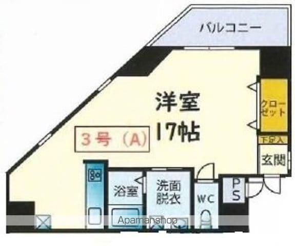 東ビル本町(ワンルーム/5階)の間取り写真