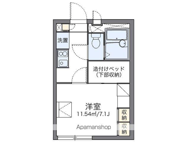 レオパレスオーチャード(1K/2階)の間取り写真