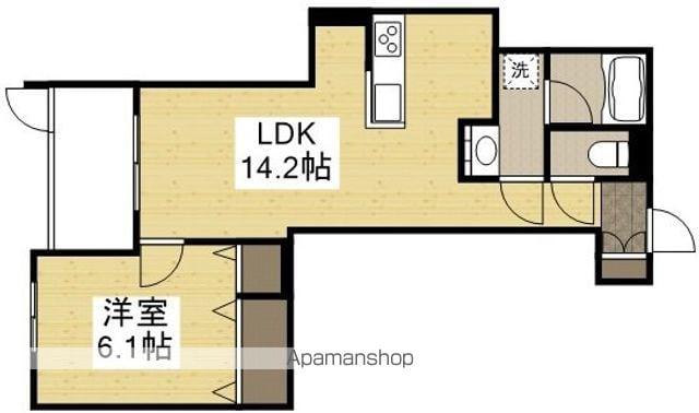 ファーストクラス(1LDK/1階)の間取り写真