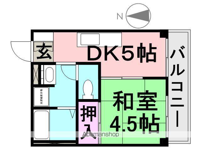 エメラルド立花パート2(1DK/3階)の間取り写真