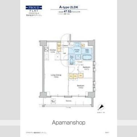 プラウドフラット墨田曳舟ディアージュ(2LDK/4階)の間取り写真