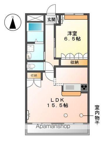 グリーンハイム(1LDK/3階)の間取り写真