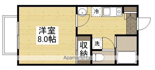 ヴィレッジKⅠ(1K/1階)の間取り写真