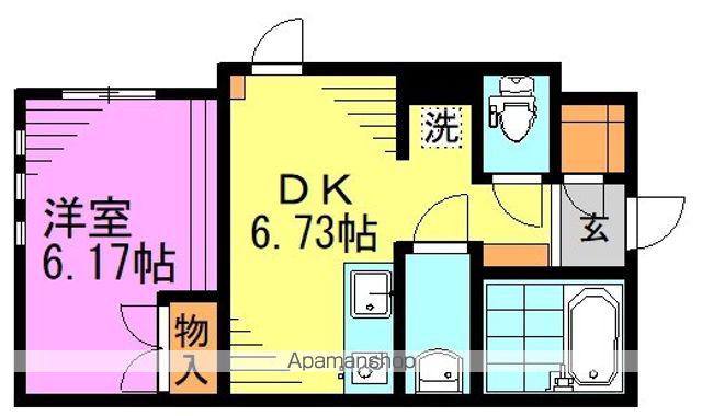 SOU高円寺Ⅱ(1DK/1階)の間取り写真