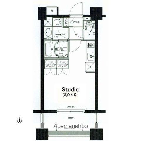 コンフォリア麻布十番(ワンルーム/8階)の間取り写真