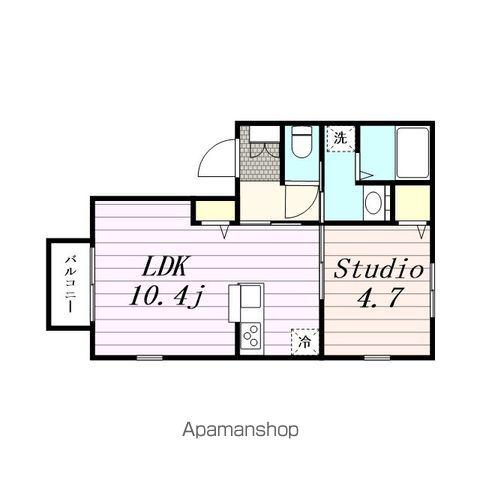 ROSERAIE(1LDK/1階)の間取り写真