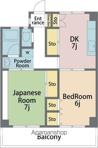 葵ハイツ冨永(2DK/3階)の間取り写真